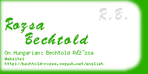 rozsa bechtold business card